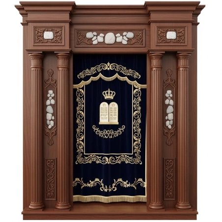 Regal Handcrafted Mahogany Aron Kodesh a Sacred Masterpiece by Mulyoharjo Furniture Indonesia