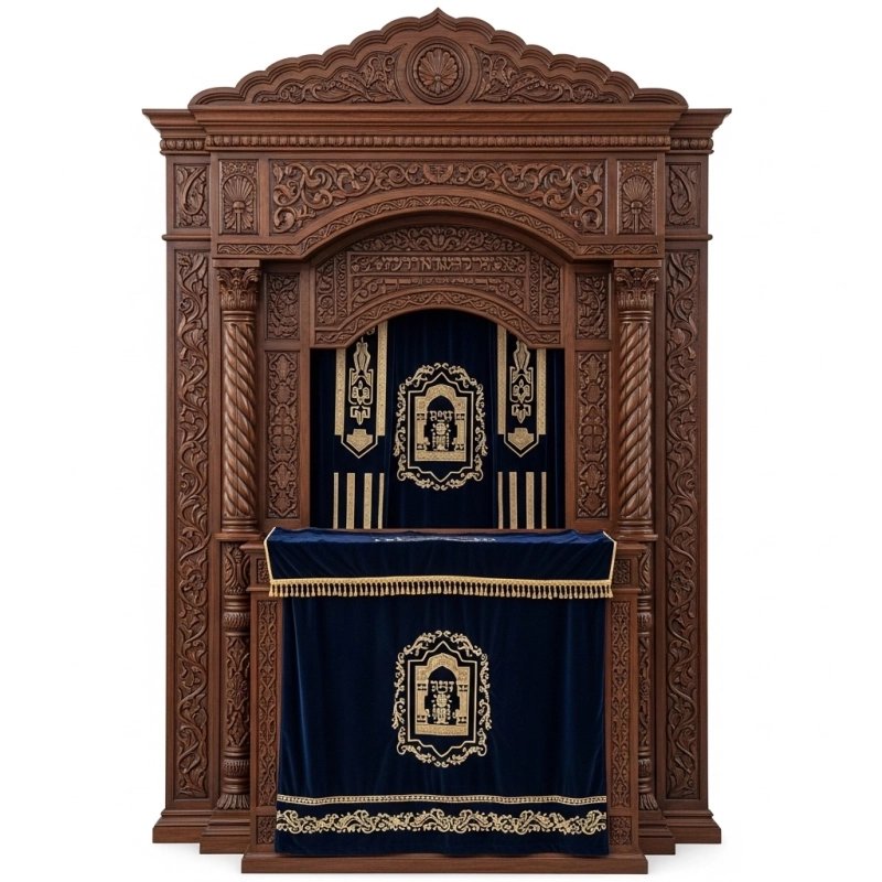 Exquisite Handcarved Mahogany Aron Kodesh from Mulyoharjo Furniture Indonesia