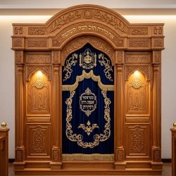 Elegant Handcrafted Mahogany Aron Kodesh from Mulyoharjo Furniture Indonesia