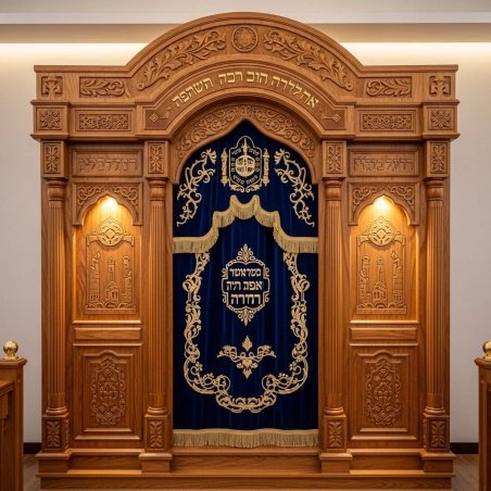 Elegant Handcrafted Mahogany Aron Kodesh from Mulyoharjo Furniture Indonesia