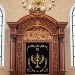 Majestic Handcrafted Mahogany Aron Kodesh from Mulyoharjo Furniture Indonesia