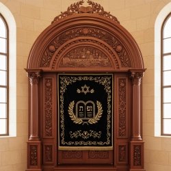 Mulyoharjo Artisan Carved Mahogany Aron Kodesh Torah Ark