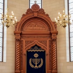 Regal Handcrafted Mahogany Aron Kodesh by Mulyoharjo Furniture Indonesia