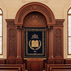 Exquisite Hand-Carved Mahogany Aron Kodesh by Mulyoharjo Furniture Indonesia