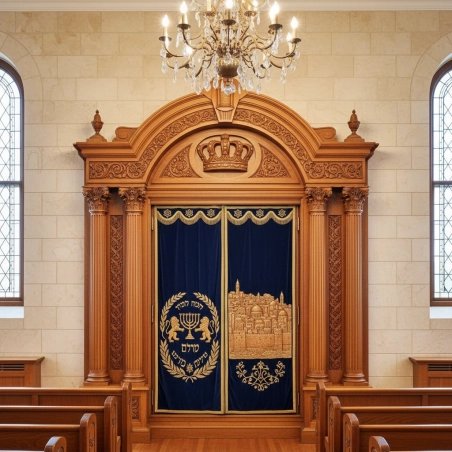 Exquisite Mulyoharjo Mahogany Aron Kodesh Torah Ark a Masterpiece of Spiritual Craftsmanship