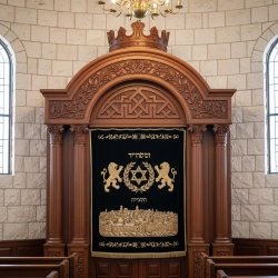 Elegant Handcrafted Mahogany Aron Kodesh from Mulyoharjo Furniture Indonesia