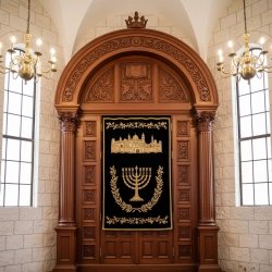 Exquisite Handcarved Mahogany Aron Kodesh Torah Ark by Mulyoharjo Furniture Indonesia