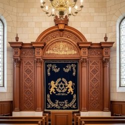 Exquisite Handcarved Mahogany Aron Kodesh by Mulyoharjo Furniture Indonesia