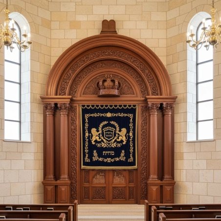 Magnificent Handcarved Mahogany Aron Kodesh by Mulyoharjo Furniture Indonesia