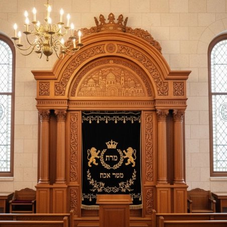 Elegant Handcrafted Mahogany Aron Kodesh from Mulyoharjo Furniture Indonesia