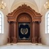 Majestic Hand-Carved Mahogany Wood Aron Kodesh by Mulyoharjo Furniture