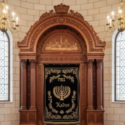 Exquisite Handcarved Mahogany Aron Kodesh by Mulyoharjo Furniture Indonesia