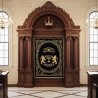 Majestic Mulyoharjo Handcrafted Mahogany Aron Kodesh for Sacred Spaces