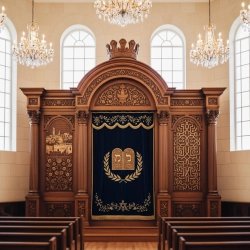 Exquisite Handcrafted Mahogany Aron Kodesh from Mulyoharjo Furniture Indonesia