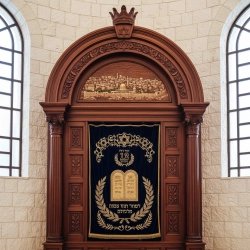 Magnificent Handcrafted Mahogany Aron Kodesh Torah Ark by Mulyoharjo Furniture