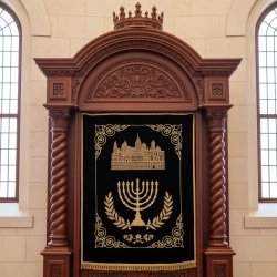 Magnificent Handcrafted Mahogany Aron Kodesh Torah Ark by Mulyoharjo Furniture Indonesia