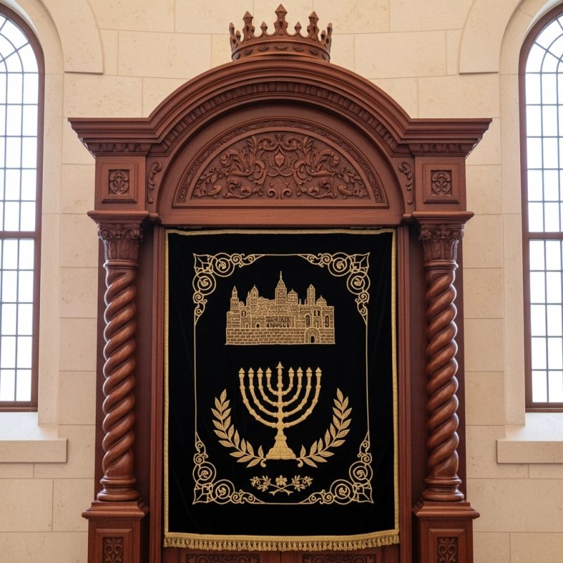 Magnificent Handcrafted Mahogany Aron Kodesh Torah Ark by Mulyoharjo Furniture Indonesia