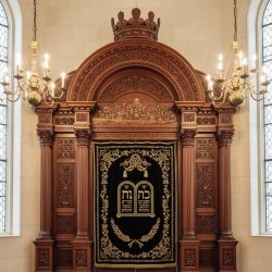 Elegant Handcrafted Mahogany Aron Kodesh from Mulyoharjo Furniture Indonesia