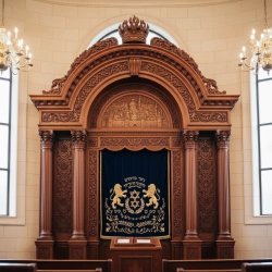 Elegant Handcrafted Mahogany Aron Kodesh from Mulyoharjo Furniture Indonesia