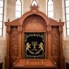 Exquisite Hand-Carved Mahogany Aron Kodesh a Mulyoharjo Torah Ark Masterpiece