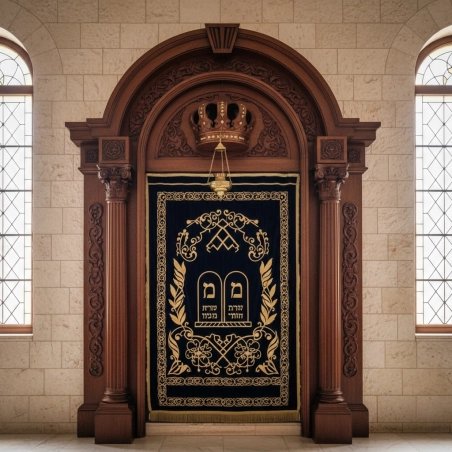 Exquisite Mulyoharjo HandCarved Mahogany Aron Kodesh Torah Ark