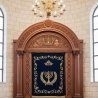Majestic Hand-Carved Mahogany Aron Kodesh for Sacred Spaces by Mulyoharjo Furniture