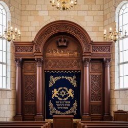 Exquisite Handcrafted Mahogany Wood Aron Kodesh Torah Ark by Mulyoharjo Furniture Indonesia