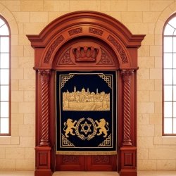 Mulyoharjo's Exquisite Handcrafted Mahogany Aron Kodesh a Sacred Torah Ark