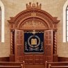 Exquisite Mulyoharjo Mahogany Wood Aron Kodesh Handcrafted in Indonesia