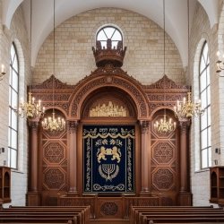 Magnificent Hand-Carved Mahogany Aron Kodesh Torah Ark by Mulyoharjo Furniture Indonesia