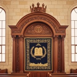 Exquisite Hand-Carved Mahogany Aron Kodesh by Mulyoharjo Furniture Indonesia