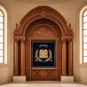 Majestic Hand-Carved Mahogany Aron Kodesh Torah Ark by Mulyoharjo Furniture