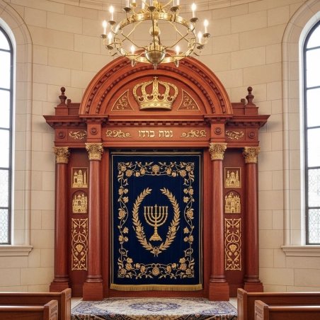 Exquisite Handcarved Mahogany Aron Kodesh by Mulyoharjo Furniture Indonesia