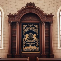 Exquisite Hand-Carved Mahogany Aron Kodesh from Mulyoharjo Furniture Indonesia