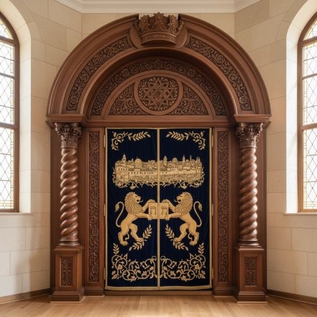 Exquisite Mulyoharjo Mahogany Wood Aron Kodesh Torah Ark Masterpiece
