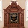 Exquisite Hand-Carved Mahogany Aron Kodesh Torah Ark by Mulyoharjo Furniture Indonesia