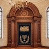 Magnificent Hand-Carved Mahogany Wood Aron Kodesh by Mulyoharjo Furniture for Sacred Spaces