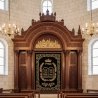 Regal Hand-Carved Mahogany Aron Kodesh by Mulyoharjo Furniture Artisans