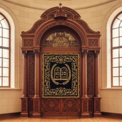 Mulyoharjo's Masterpiece Handcarved Mahogany Wood Aron Kodesh Torah Ark