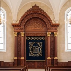 Magnificent Hand-Carved Mahogany Wood Aron Kodesh from Mulyoharjo Furniture Indonesia