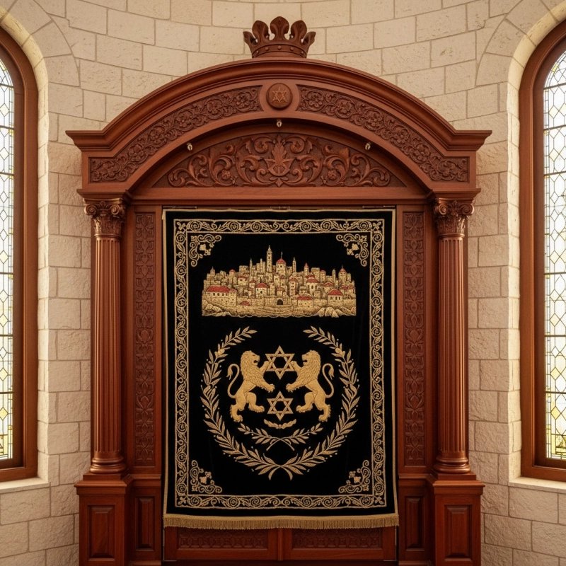 Exquisite Handcarved Mahogany Wood Aron Kodesh a Sacred Torah Ark by Mulyoharjo Furniture Indonesia