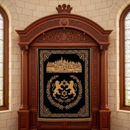 Exquisite Handcarved Mahogany Wood Aron Kodesh a Sacred Torah Ark by Mulyoharjo Furniture Indonesia