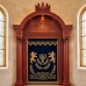 Exquisite Handcrafted Mahogany Aron Kodesh Torah Ark by Mulyoharjo Furniture Indonesia