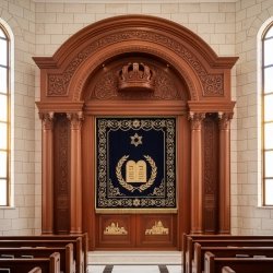 Exquisite Handcrafted Mulyoharjo Mahogany Aron Kodesh Torah Ark