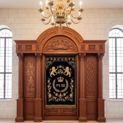 Exquisite Handcrafted Mahogany Aron Kodesh by Mulyoharjo Furniture Indonesia