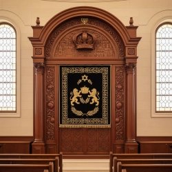 Exquisite Mulyoharjo Mahogany Wood Aron Kodesh a Sacred Torah Ark Masterpiece