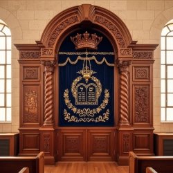 Exquisite Mulyoharjo Handcrafted Mahogany Kayu Mahoni Aron Kodesh Sacred Torah Ark