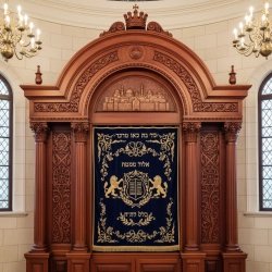 Elegant Handcrafted Mahogany Aron Kodesh from Mulyoharjo Furniture Indonesia
