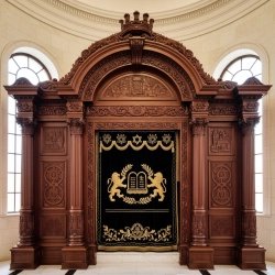 Elegant Handcrafted Mahogany Aron Kodesh from Mulyoharjo Furniture Indonesia