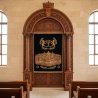 Mulyoharjo Hand-Carved Mahogany Wood Aron Kodesh Exquisite Sacred Torah Ark